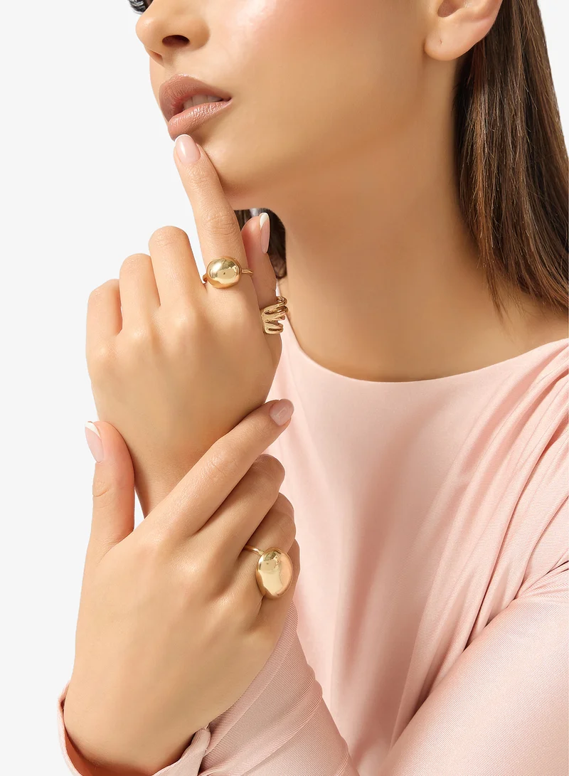 Ginger  Chunky Gold Rings for Women | Best Price UAE